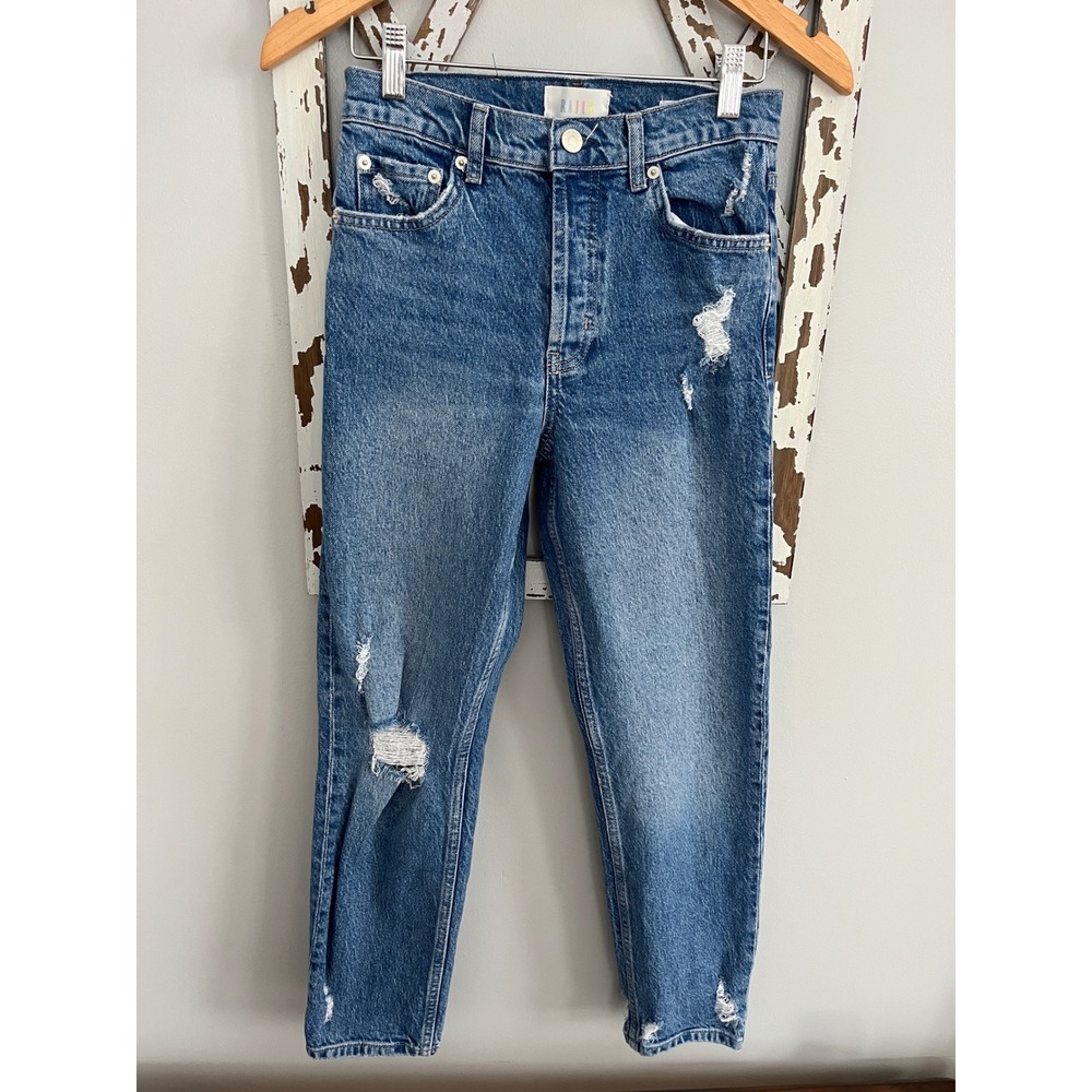 Rails Womens The‎ Melrose Classic Slim Jeans Size 25 Distressed Blue Button Fly